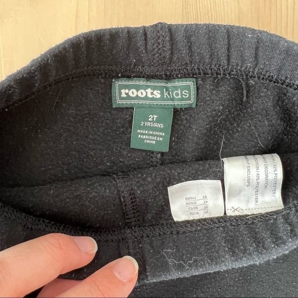 Roots Toddler Skinny Jogger Sweat Pants Black 2T - Picture 6 of 6